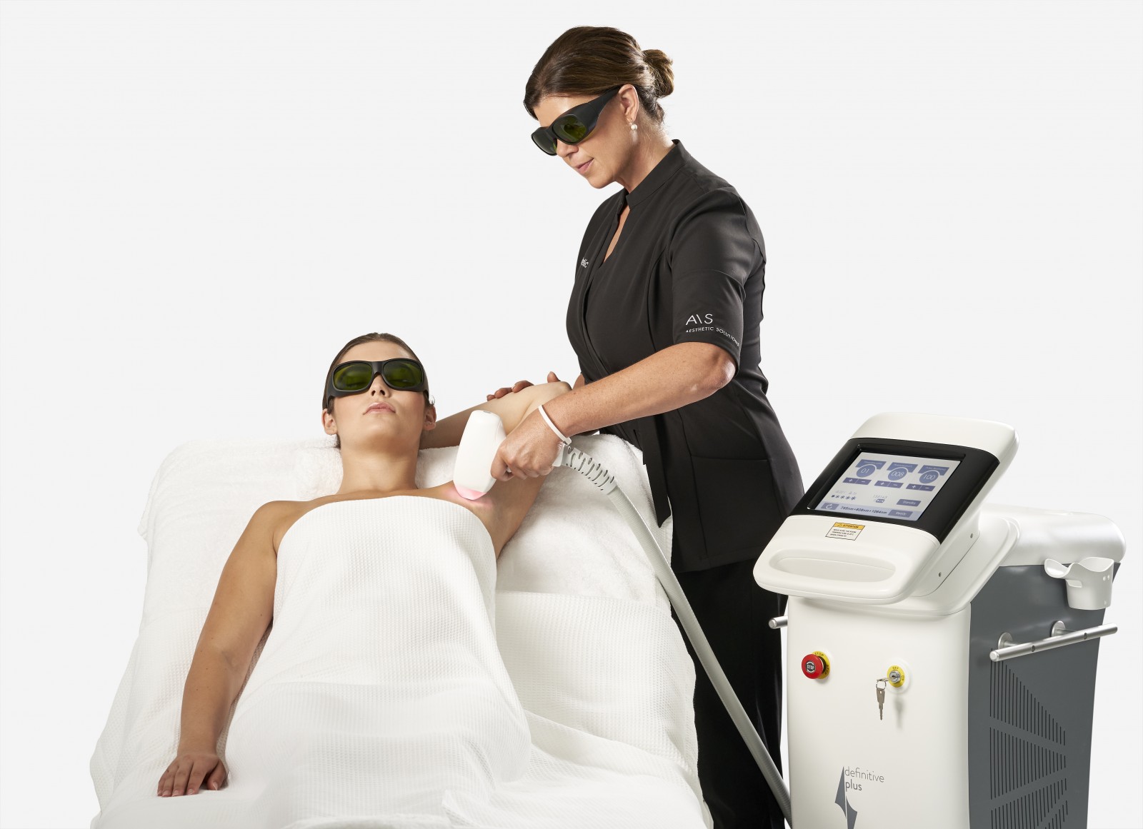 Laser treatment using the Definitive Plus laser device